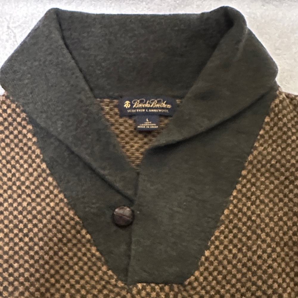 Brooks Brothers Brown and Black Cardigan